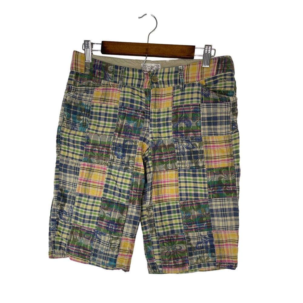 Duck Head shorts women's junior's size 7 chino Bermuda style vintage look patch